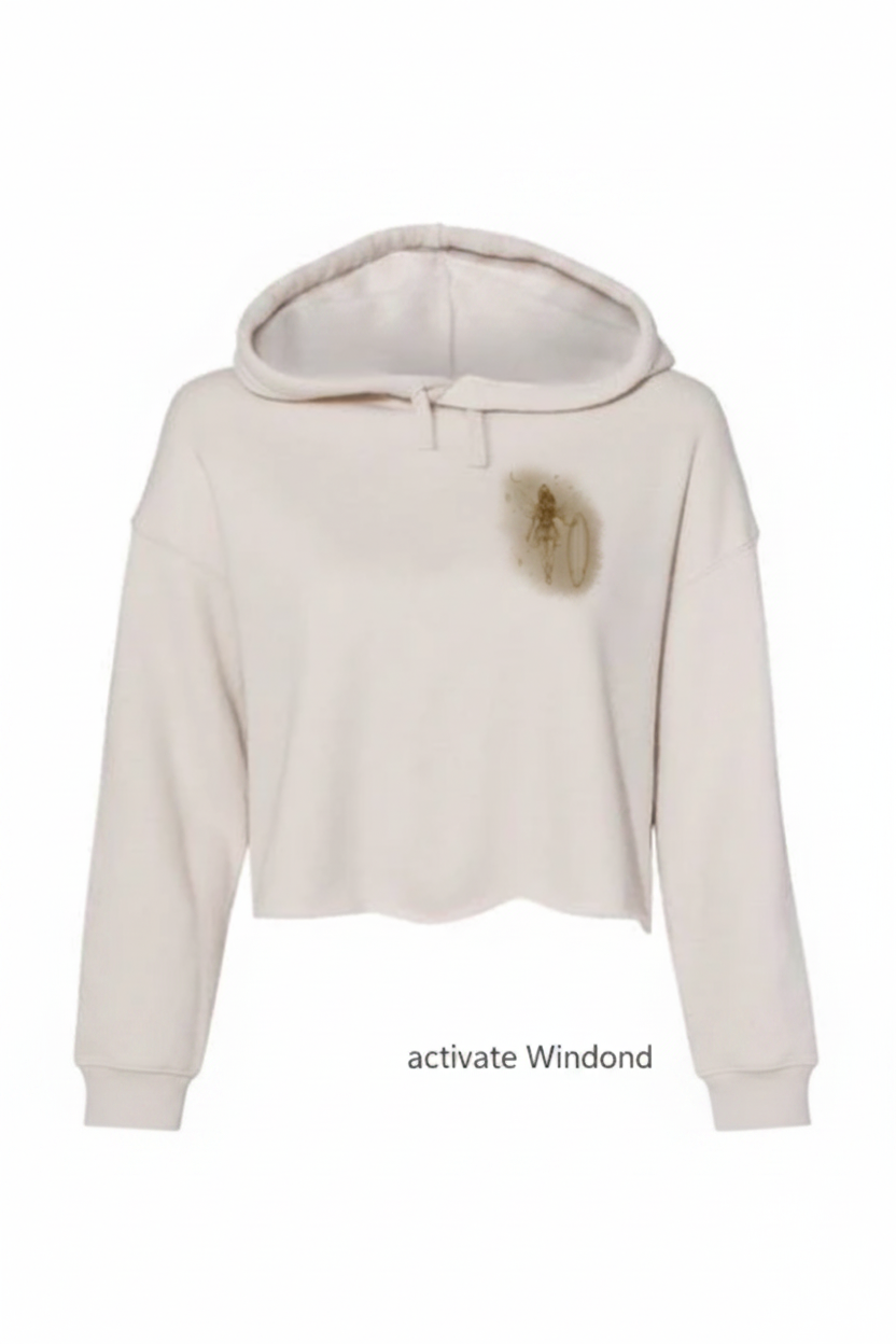Blended Front Fairy Cropped Hoodie